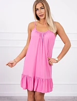 Šaty s tenkým pásikom ružové