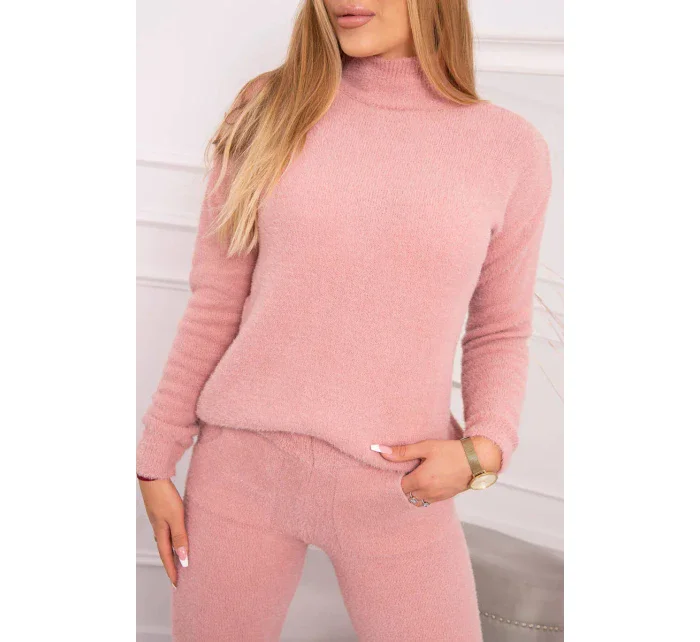 Dvoudílný model 18747404 set alpaka tmavě pudrově růžový - K-Fashion