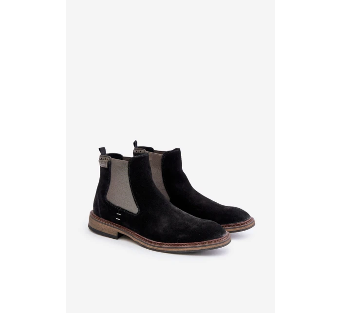 Semišové Boty Chelsea Pánské Big Star model 21671565 Černé - Big Star Shoes