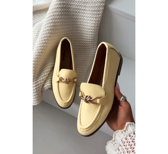 Dámské mokasíny s ozdobným detailem Žluté Rosynne