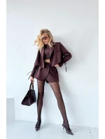 Dámske lakované lodičky na ihlovom podpätku s mašľou Olvena - čokoládové Dámske lakované lodičky na ihlovom podpätku s mašľou Olvena - čokoládové