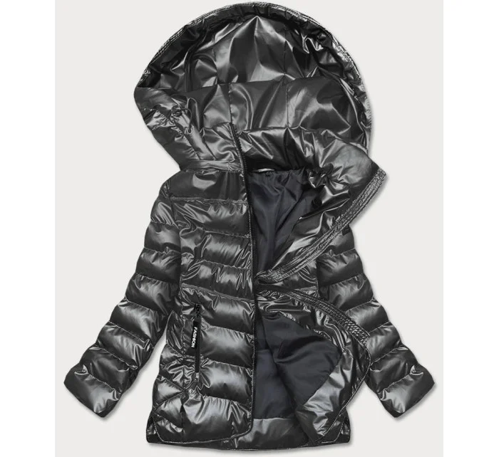 Stříbrná prošívaná bunda pro přechodné období model 17121593 - S'WEST