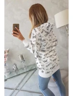 Mikina s nápisy bílá Mikina s nápisy bílá