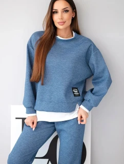 Dámska súprava s voľnou mikinou a teplákmi Butter Denim