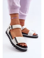 Damskie Sandały Na Platformie Big Star NN274777 Białe