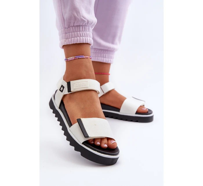 Damskie Sandały Na Platformie Big Star NN274777 Białe