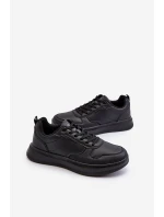 Lehké pánské tenisky na platformě z ekokože černé model 21658094 - EVENTO