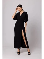 K163 Maxi šaty - čierne