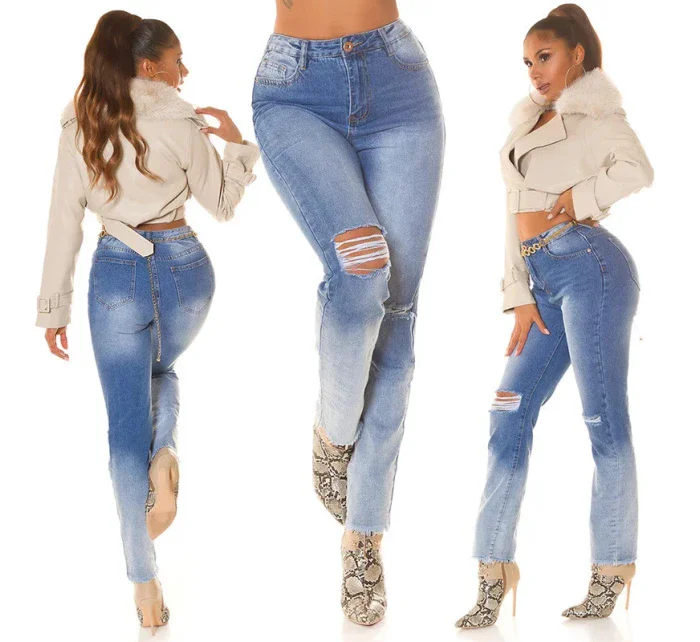 Sexy džíny s vysokým pasem model 21178084 - Koucla Sexy džíny s vysokým pasem model 21178084 - Koucla