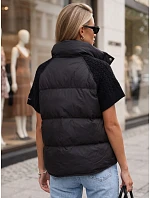 Krótka kamizelka damska pikowana czarna model 22341157 - FashionStreet