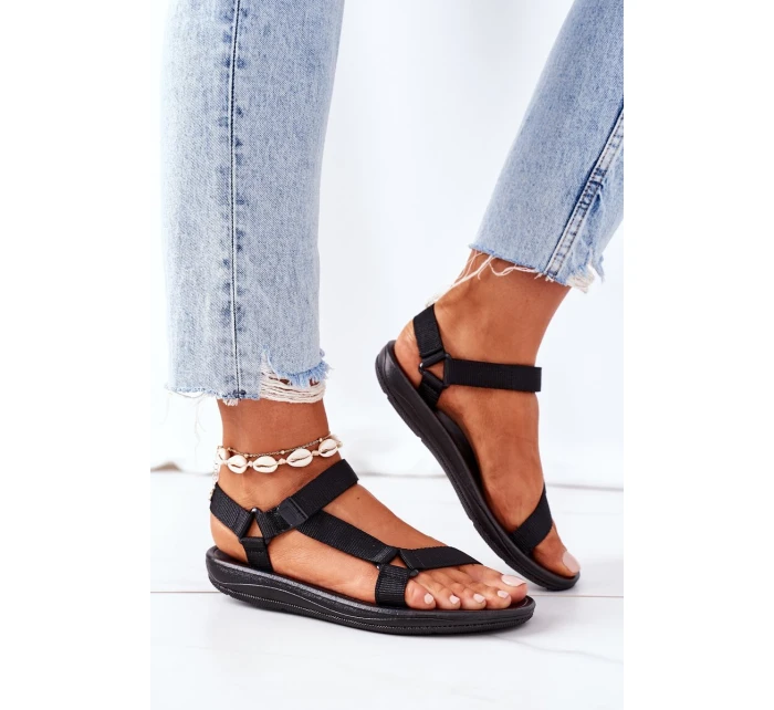 Damskie Sportowe Sandały Na Rzepy Czarne Ultimate Damskie Sportowe Sandały Na Rzepy Czarne Ultimate