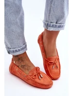 Damskie Zamszowe Mokasyny Pomarańczowe Si Passione Damskie Zamszowe Mokasyny Pomarańczowe Si Passione