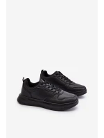 Lehké pánské tenisky na platformě z ekokože černé model 21658094 - EVENTO