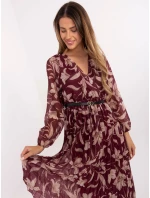 Sukienka IT SK bordowy model 21494216 - FPrice Sukienka IT SK bordowy model 21494216 - FPrice