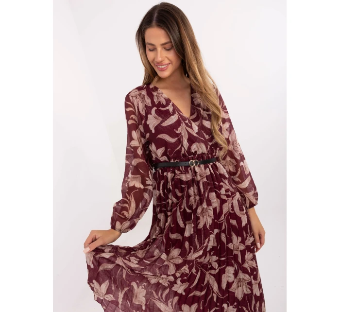 Sukienka IT SK bordowy model 21494216 - FPrice Sukienka IT SK bordowy model 21494216 - FPrice