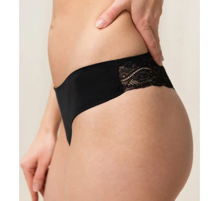 Tangá Lovely Micro Brazilian String čierna - TRIUMPH