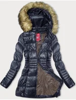 Tmavě modrá dámská prošívaná bunda pro přechodné období model 18894373 - LHD Tmavě modrá dámská prošívaná bunda pro přechodné období model 18894373 - LHD