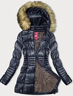 Dámska prechodná prešívaná bunda tmavomodrá (2M-052)
