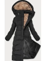 Hrubší černá dámská zimní bunda model 22073721 - J.STYLE Hrubší černá dámská zimní bunda model 22073721 - J.STYLE