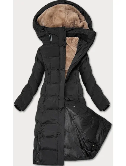 Hrubší černá dámská zimní bunda model 22073721 - J.STYLE Hrubší černá dámská zimní bunda model 22073721 - J.STYLE