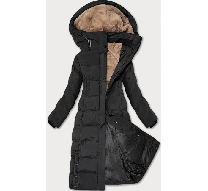 Hrubší černá dámská zimní bunda model 22073721 - J.STYLE Hrubší černá dámská zimní bunda model 22073721 - J.STYLE