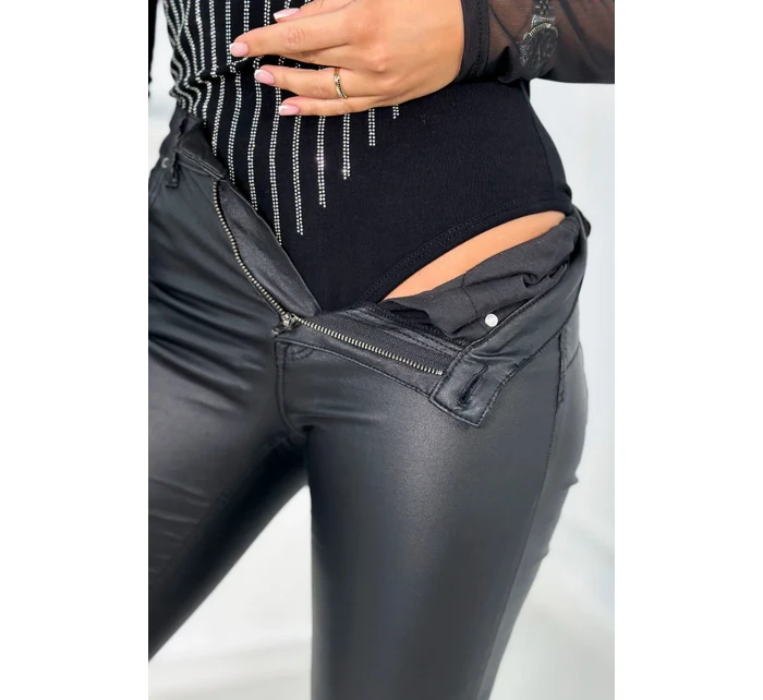 Pletená kombinézová blúzka s tylovými rukávmi čierna Pletená kombinézová blúzka s tylovými rukávmi čierna