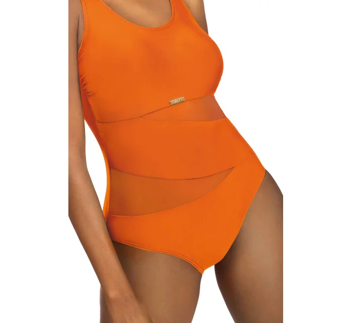 Dámske jednodielne plavky Fashion Sport S36-27 oranžové - Self