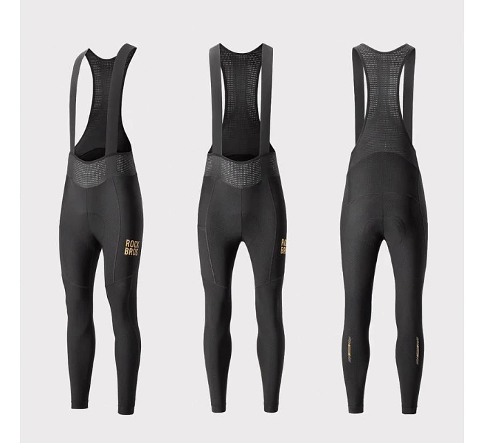 model 22114179 dlouhé fleecové cyklistické kalhoty se šlemi Velikost S černé - Rockbros