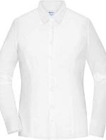 Daiber JN 1371 Popelínová blúzka slim fit s dlhým rukávom 02.1371 biela