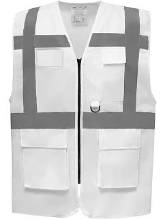 Yoko HVW 801 Hi-Vis multifunkčná vesta 79.W801 biela