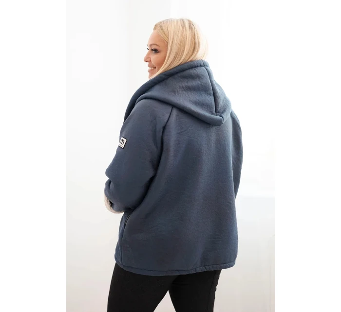 Dámska bunda s kapucňou v nadmernej veľkosti s Aries Denim