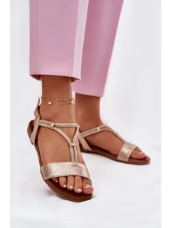 Dámské Sandály S Pásky  Růžové Zlato model 21698227 - S.Barski