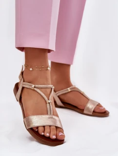 Dámské Sandály S Pásky  Růžové Zlato model 21698227 - S.Barski