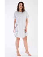 Dámska sivá nočná košeľa s potlačou Nicol - Vienetta