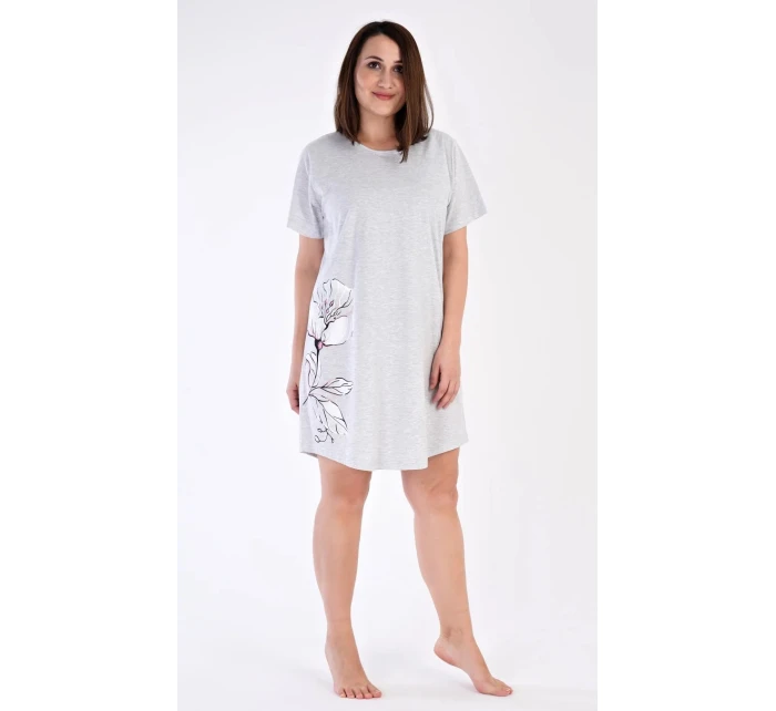 Dámska sivá nočná košeľa s potlačou Nicol - Vienetta