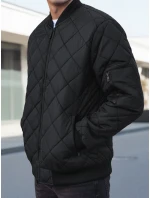 Pánska prešívaná bunda bomber čierna TX2215 Pánska prešívaná bunda bomber čierna TX2215