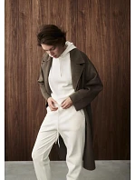 Mikina s kapucňou z velúru – Silk White – TRIUMPH Silk White – TRIUMPH