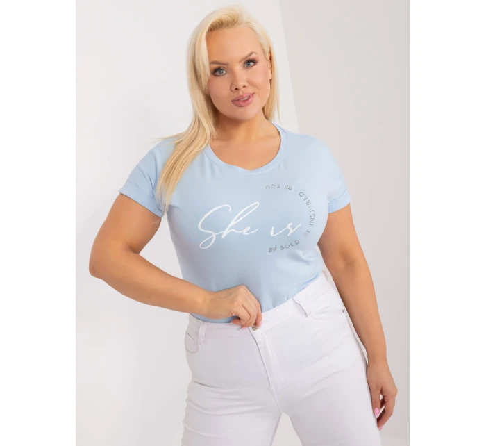 T shirt RV TS model 20080997 jasny niebieski - FPrice T shirt RV TS model 20080997 jasny niebieski - FPrice