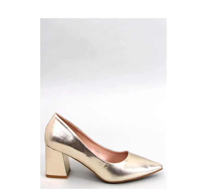 Dámske lodičky na podpätku 9538 Zlatá - Sweet Shoes