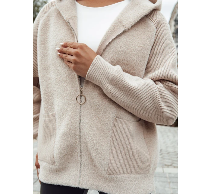 Dámská bunda z alpaky beige Dstreet model 21979858 - FashionStreet