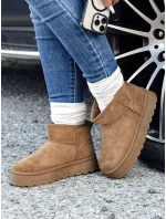 Dámské sněhule na platformě béžové Dstreet model 21992167 - FashionStreet