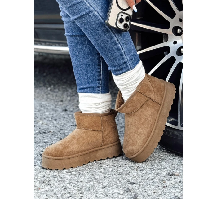 Dámské sněhule na platformě béžové Dstreet model 21992167 - FashionStreet