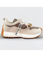 Béžové sportovní boty s řetízkem model 17221069