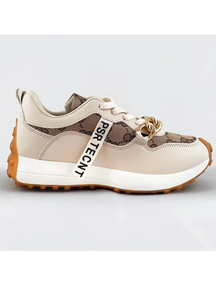 Béžové sportovní boty s řetízkem model 17221069