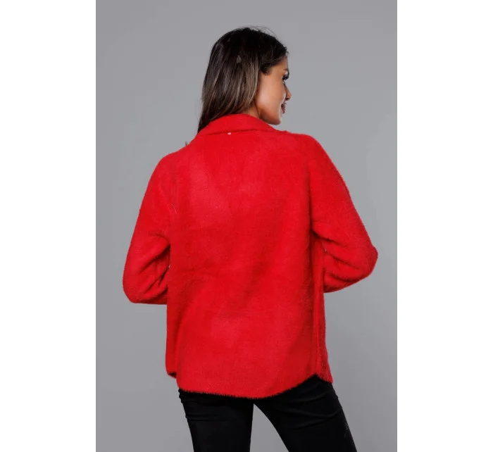 Krátký červený přehoz přes oblečení typu alpaka model 18059121 - MADE IN ITALY