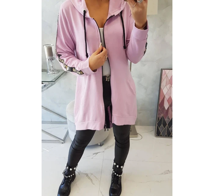 Mikina se zipem na zádech fialová