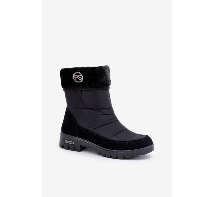 Damskie Modne Ocieplane Śniegowce Progress PROGJ-21-13 Czarne Damskie Modne Ocieplane Śniegowce Progress PROGJ-21-13 Czarne