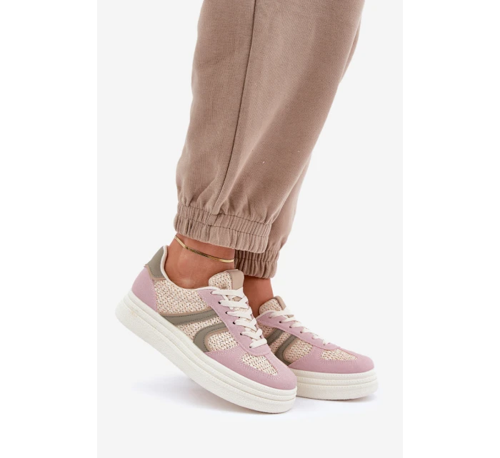 Sneakersy Damskie Z Plecionką Na Platformie Multikolor Lesida Sneakersy Damskie Z Plecionką Na Platformie Multikolor Lesida