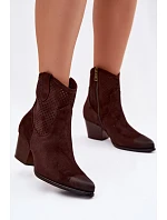 Dámske perforované členkové topánky Cowboy Vinceza 58150 Brown Dámske perforované členkové topánky Cowboy Vinceza 58150 Brown
