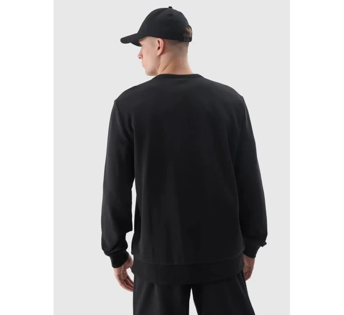 Pánska bavlnená mikina 4F - čierna Pánska bavlnená mikina 4F - čierna